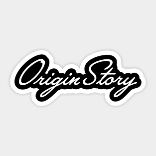 Origin Story Compass (white) Sticker